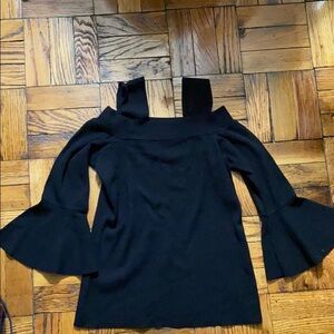 INC black cold shoulder top size: S